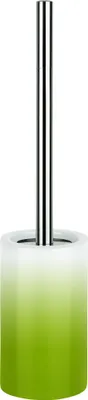Produktbild von Spirella "Tube" WC Bürste Toilettenbürste Klobürste WC Garnitur aus Porzellan Weiß/Grün