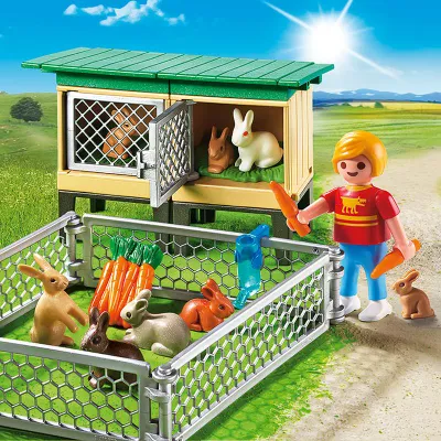 Produktbild von PLAYMOBIL Hasenstall mit Freigehege 6140