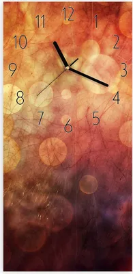Produktbild von Wanduhr aus Glas mit Motiv Abstrakte Kreise- 30 x 60 cm - inkl. Aufhängesystem