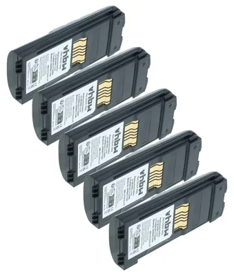 Produktbild von vhbw 5x Akku kompatibel mit Symbol MC9590, MC9596, MC9500 Barcodescanner POS (4600 mAh, 3,7 V, Li-Ion)