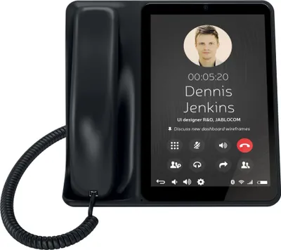 Produktbild von Jablocom Raven GDP-08 Telefon, Android, Farbdisplay, Rufnummernanzeige, Integrierte Kamera, Freisprechfunktion, Video-Telefonie, Bluetooth, Ethernet