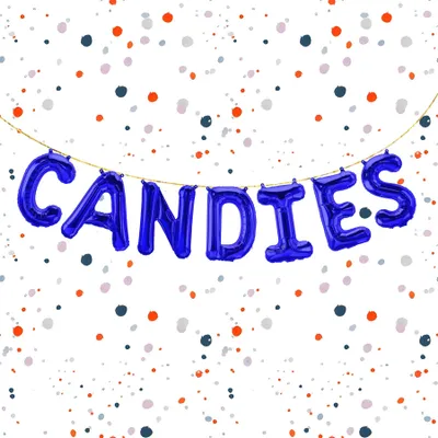 Immagine prodotto di Palloncino in foil con scritta Candies, blu, circa 40 cm, per gonfiaggio ad aria