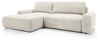 Produktbild von Selsey Alferia - Ecksofa mit Schlaffunktion, Breitcord-Bezug, creme, linksseitig