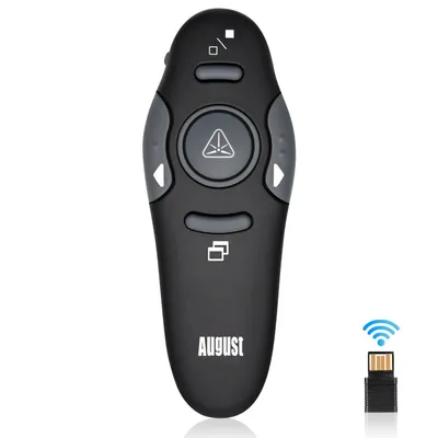 Produktbild von USB Powerpoint Präsentationsgerät Fernbedienung Laserpointer - August LP205