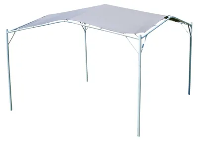 Produktbild von ALEOS. Eleganter Gartenpavillon Pavillon Sonnensegel 3,5x3,5m Meter, 12,25m², Dach aus Polyester UV50+ Modell: IBIZA
