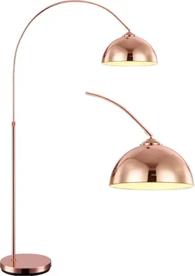 Produktbild von LED Bogenleuchte, Kupfer, Fußschalter, H 196 cm