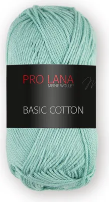 Produktbild von Pro Lana BASIC Baumwolle Baumwollgarn 50 g ideal für Kleidung, Spielzeug, Accessoires 125 m Farbe 061 - seegrün