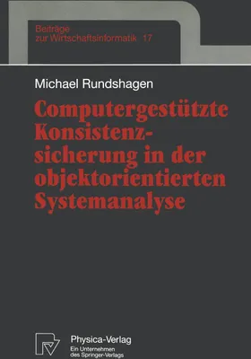 Produktbild von Computergestützte Konsistenzsicherung in der objektorientierten Systemanalyse