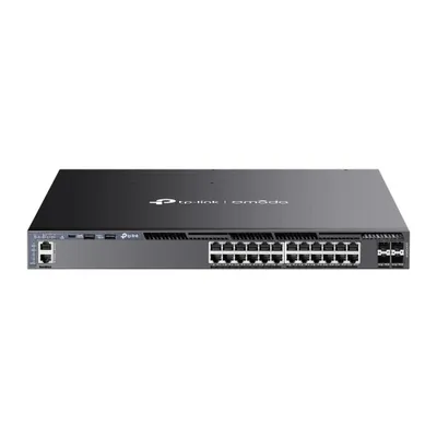 Produktbild von TP-Link Omada SG6428XHP, Managed, L3, Gigabit Ethernet (10/100/1000), Power over Ethernet (PoE), Rack-Einbau, 1U