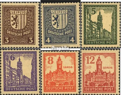 Produktbild von Briefmarken Sowjetische Zone (All.Bes.) 1946 Mi 156y-161y (kompl.Ausg.)  gestempelt Abschiedsserie