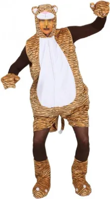 Produktbild von O7423-54-58-A Herren Tiger Kostüm Raubtier Raubkatzen Overall Gr.54-58