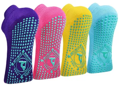 Produktbild von Rutschfeste Yogisocken für Damen, 4 Paar