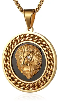 Image de Collier avec pendentif Leeuwenkop plaqué or