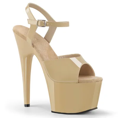 Produktbild von ADORE-709 Damen Sandale von Pleaser, Beige  , EU 43, US 13
