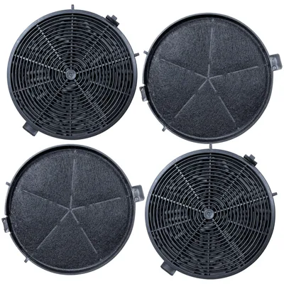 Aktivkohlefilter KF573, 4 Stück, für Bomann DU 7600/7601/7607/7609/7611
