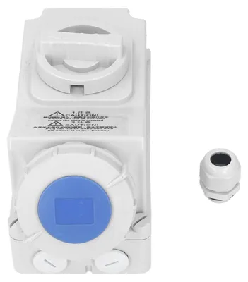 Obrázok produktu pre Vodotesná zásuvka IP67 - 32A 3-pólová - Priemyselný zámkový spínač - Vonkajšie použitie