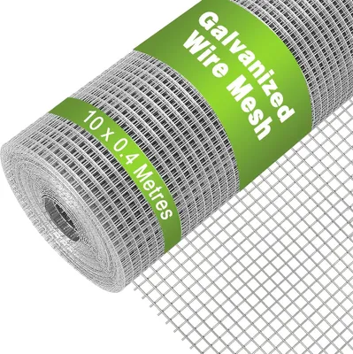 Produktbild von Drahtgitter 40 cm x 10 m, Maschenweite 6.3 mm, Metall 0.6 mm, für Garten