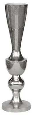 Produktbild von Casa Padrino Antik Stil Vase Aluminium Silber - Hotel Dekoration - Barock Blumengefäss Pflanzentopf - Mod1 H. 107 cm