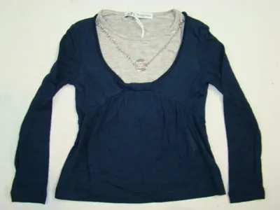 Produktbild von Patrizia Pepe raffiniertes Longsleeve Shirt blau/grau, Größe:116