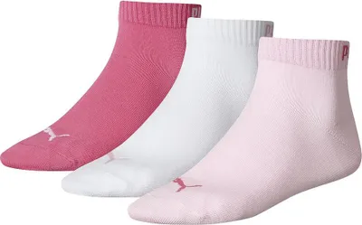 Produktbild von Puma Quarter Training Socks (3 Pairs) - Pink - 6-8
