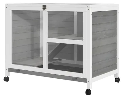 Immagine prodotto di Conigliera da Esterno 2 Livelli 91,5x53,3x73 cm in Legno Grigio