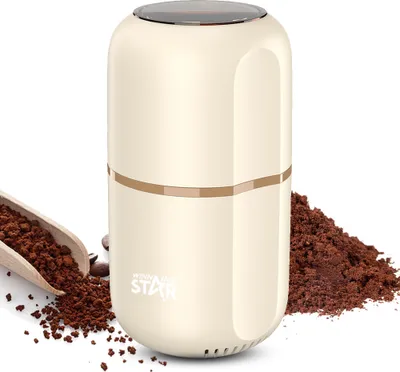 Obrázek produktu pro Elektrický mlýnek na kávu Winning Star pro domácí použití s velkou kapacitou, vnitřní nádoba z nerezové oceli, 150 W, 30 000 otáček za minutu, multifunkční mlýnek na espresso s automatickým vypínáním pro zrnkovou kávu, ořechy, müsli
