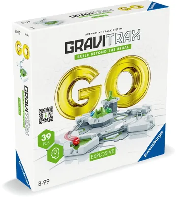 Zdjęcie produktu dla Ravensburger GraviTrax Go Explosive, Zjeżdżalnia dla szklanych kulek, 8 lat(a), 39 szt.