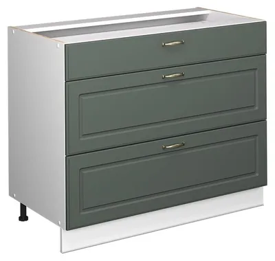 Immagine prodotto di Mobiletto base per cucina Vicco Fame-Line Verde-oro rustico/Bianco 100 cm senza piano di lavoro, Model 61617