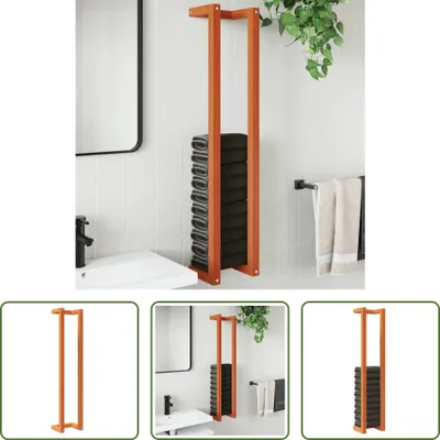 Obrázek produktu pro The Living Store Věšák na ručníky vosk hnědý 23x18x110 cm masivní borovicové dřevo