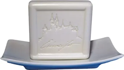 Produktbild von Lanolinseife Arganöl Blütenweiß mit Motiv