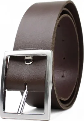 Produktbild von FRONHOFER Ledergürtel, 3,8 cm breit, kürzbar, silberne rechteckige Schnalle, extra Stahlschraube