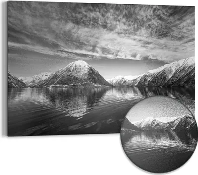 Produktbild von DEQORI Magnettafel Metall 90x60 cm 'Reflexionsstille' Whiteboard Pinnwand Magnetboard Büro