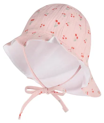 Produktbild von Sterntaler Kinder Sonnenhut Kirschen Design mit Nackenschutz und Bindeband