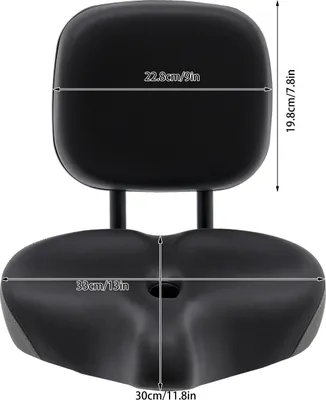 Produktbild von Fahrradsattel, Bequeme Polsterung, Verstellbare Rückenlehne, Schwarz