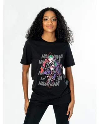 Produktbild von Rubies Harley Quinn Joker Black Adult Anime Diamond T-Shirt - L