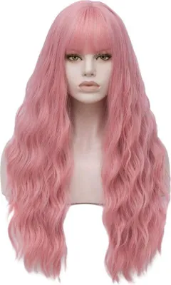 Immagine prodotto di Parrucca sintetica da donna color rosa