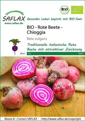 Imagen del producto de SAFLAX - - Remolacha roja - Chioggia - 70 semillas - Beta vulgaris