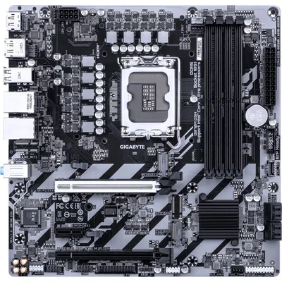 Produktbild von GIGABYTE Q870M D3H Mainboard – Intel Core Ultra (Serie 2) CPUs, 4+1+2-Phasen-VRM, bis zu 6400 MHz DDR5 (O.C), 2× PCIe-4.0-M.2, 2.5-GbE-LAN, USB 3.2 Gen 2, Intel, LGA 1851 (Socket V1), Intel Core Ultra (Series 2), LGA 1851, DDR5-SDRAM, 256 GB