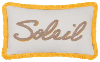 Kissenbezug mit Stickerei – Gelb – 30x50 cm