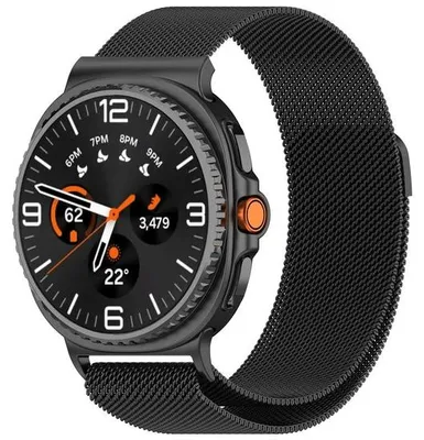 Produktbild von By Qubix Milanaise-Armband - Schwarz - passend für Samsung Galaxy Watch 8 Classic - 46 mm