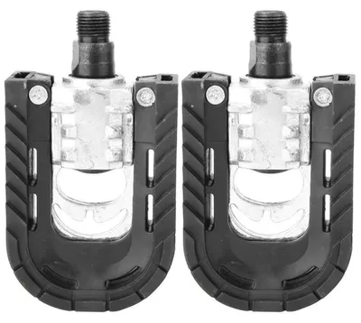 Image de Pédales de vélo pliables, en alliage d'aluminium, antidérapantes, noires, pour VTT, vélo de course, vélo de ville