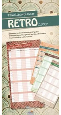 Produktbild von Familienplaner "RETRO" Kalender 2027