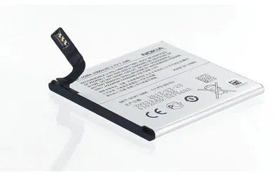 Produktbild von Akku für Nokia Lumia 625 Li-Pol 3,7 Volt 2000 mAh silberfarben.