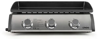 Gasplancha 7,5 kW, emaillierte Stahlplatte 61x38 cm, 3 Brenner