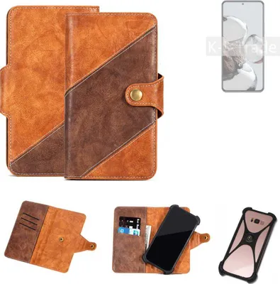 Produktbild von K-S-Trade Handyhülle Schutzhülle Bookstyle Case Wallet-Case kompatibel mit Xiaomi 12T Pro Cover Klapphülle Kantenschutz Smartphone dunkelbraun