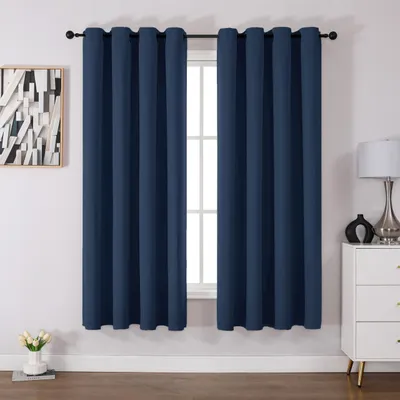 Thermovorhang mit Ösen, blickdicht, 117x183 cm, Polyester