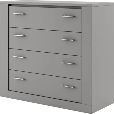 Produktbild von Furniture24 Kommode IDEA ID-10 Schlafzimmer Schubladenkommode Schubladenschrank 4 Schubladen Grau matt