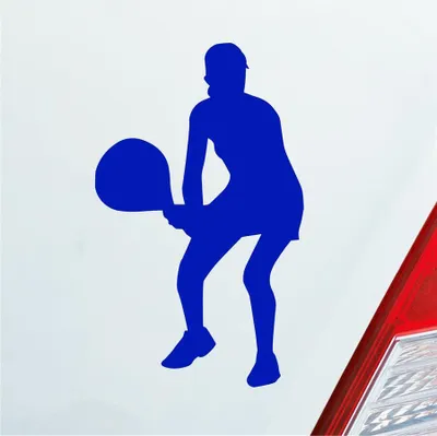 Produktbild von Auto Aufkleber Tennis Tennisspieler Sport Squash 10x6 cm Dunkelblau Sticker Heckscheibenaufkleber
