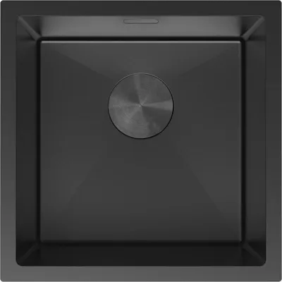 Produktbild von Mexen Trixo Edelstahlspüle 1-Becken 440 x 440 mm, schwarz - 6413441000-70