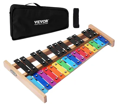 Produktbild von VEVOR Glockenspiel Xylophon, 27 Noten, Professionelles Xylophon Schlaginstrument, mit Metalltasten, inklusive 4 Schlägel, Tragetasche, Musikinstrument für Anfänger für Erwachsene und Kinder Musikunterricht, Bunt, 27 Noten-a